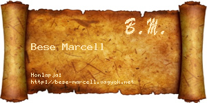 Bese Marcell névjegykártya